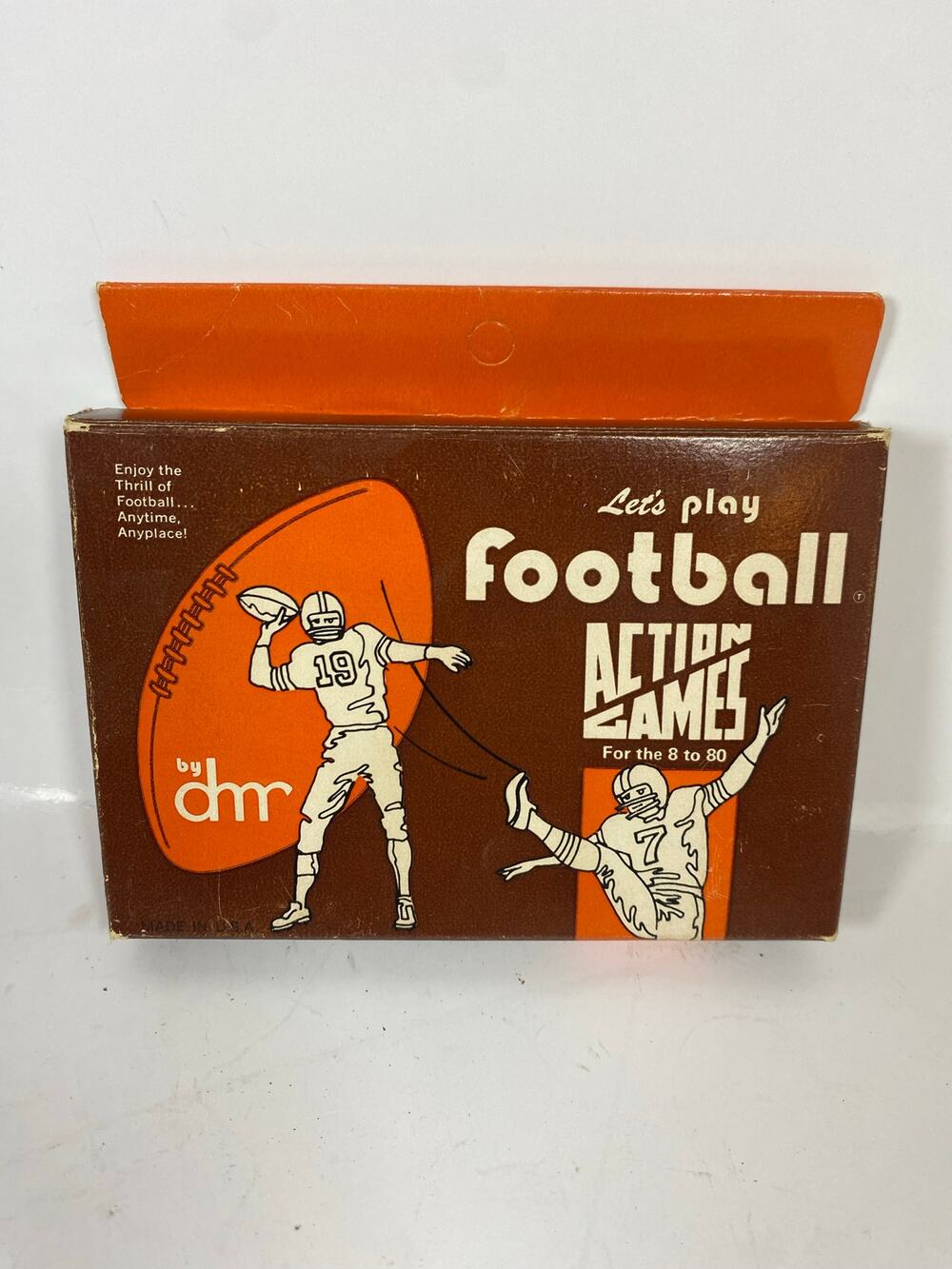1969 DMR Let’s Play Football Action Games Playing Card Football UNUSED